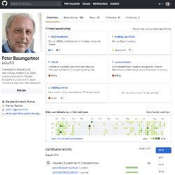 <GitHub Profilpage of Peter Baumgartner